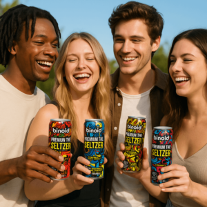 Bloomz THC Seltzer – Good Vibes Cannabis Drink (4 Pack)