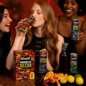 Bloomz THC Seltzer – Good Vibes Cannabis Drink (4 Pack)
